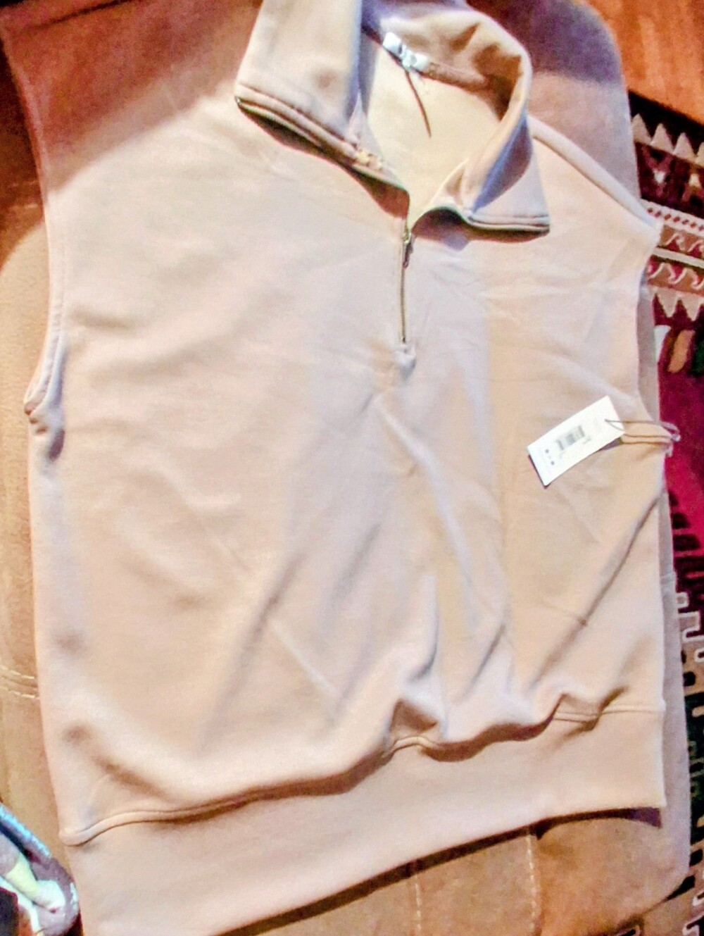 NWT Ladies Taupe Color Sleeveless Top, Sz XL